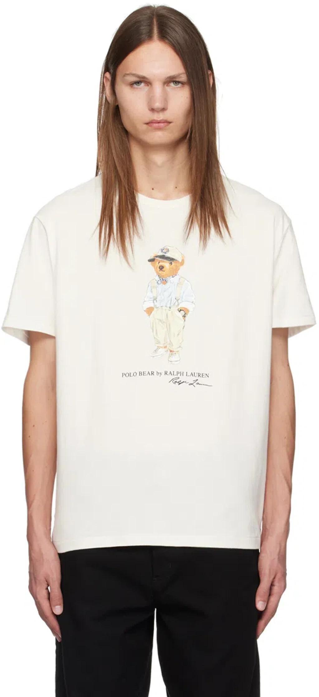 Polo Bear Classic Fit Interlock Graphic T-shirt In Washed White product image