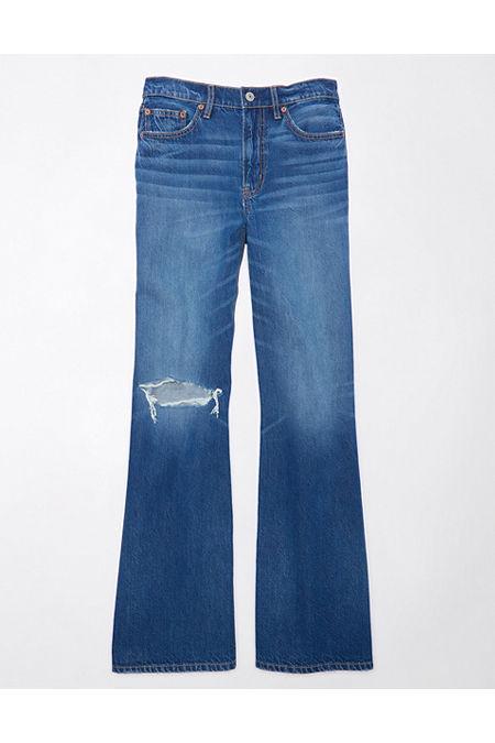 AE Dreamy Drape Strigid Ripped Low-Rise Baggy Flare Jean Women's Product Image