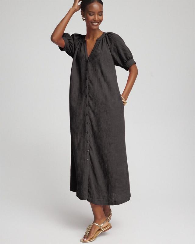 Women's Gauze Shirt Dress Product Image