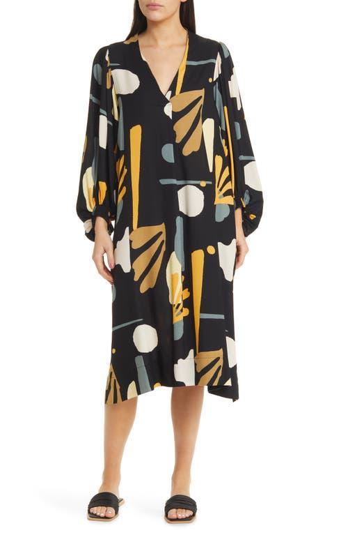 Masai Copenhagen Nalo Abstract Print Long Sleeve Dress Product Image