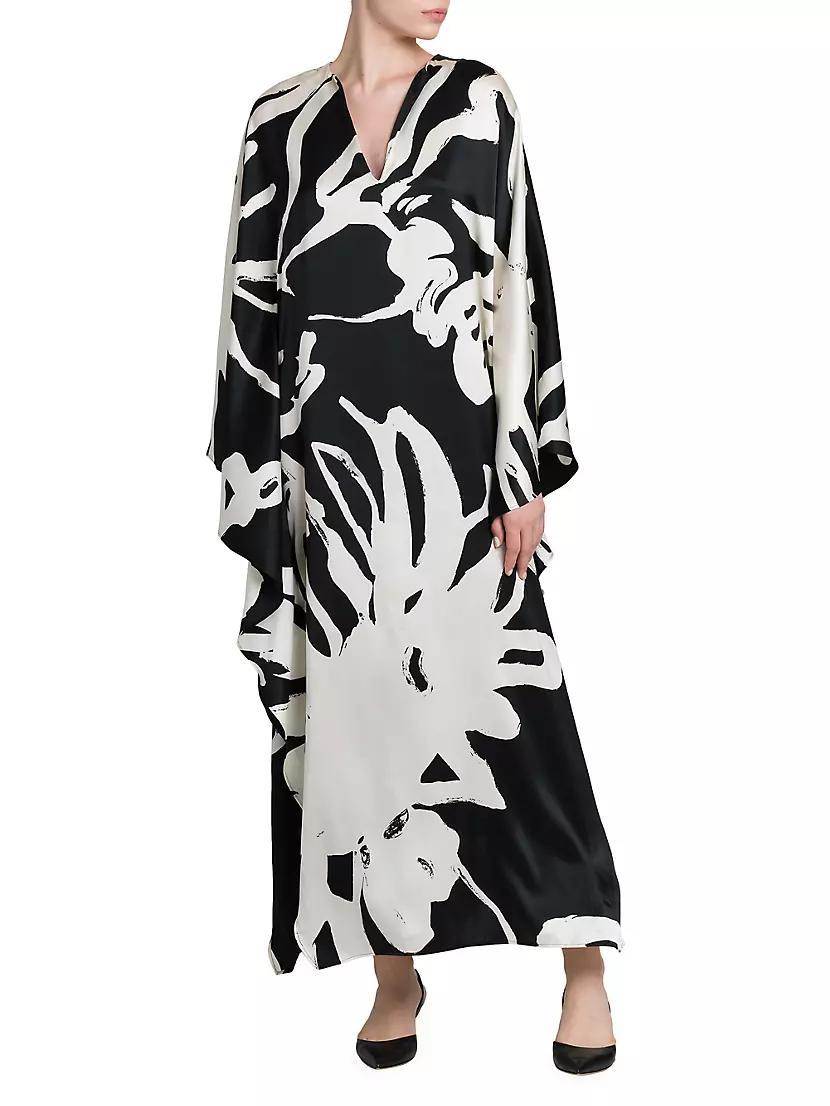 Printed Floor-Length Silk Caftan Product Image