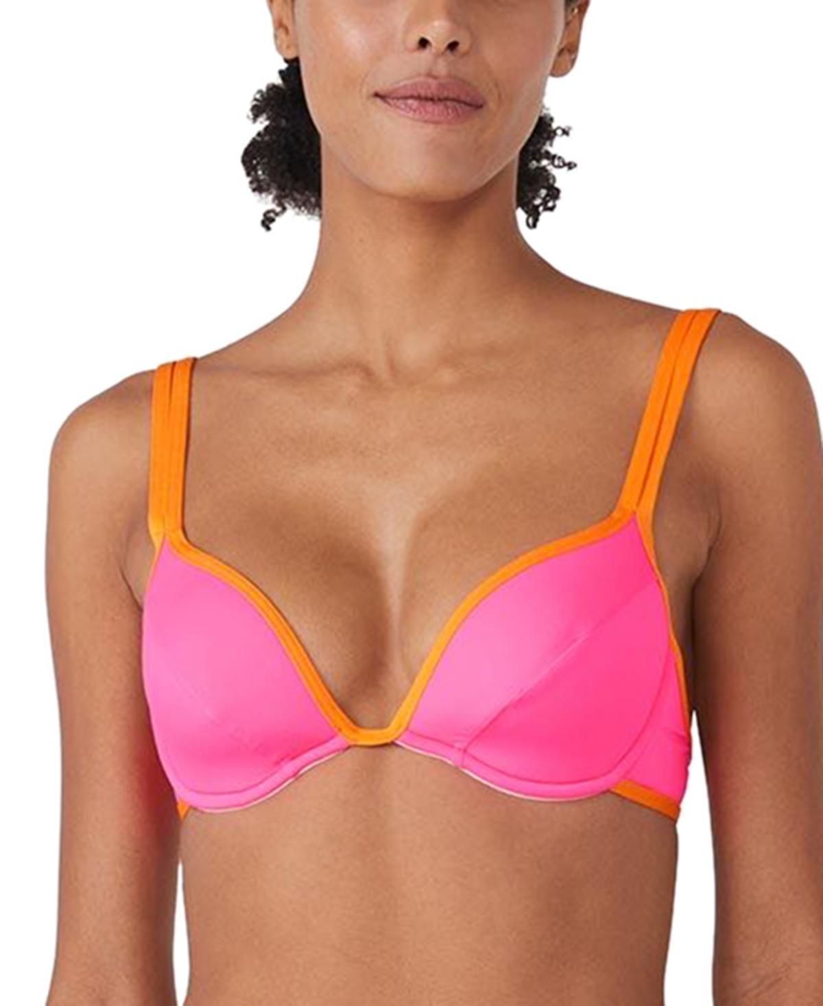 kate spade new york Womens U-Wire Contrast-Trim Bikini Top Product Image