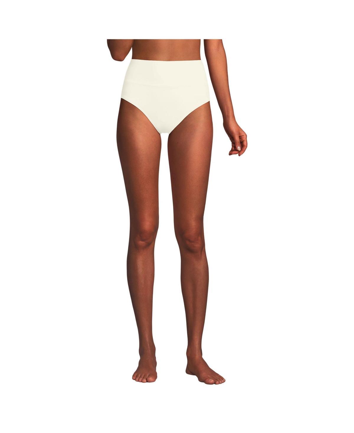 Lands End Womens Chlorine Resistant Pinchless High Waisted Bikini Bottoms Product Image