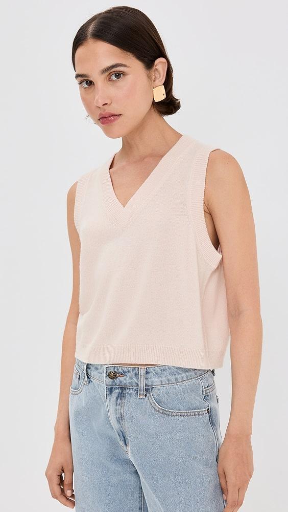 Sablyn Sterling Cropped V Neck Boxy Tank | Shopbop Product Image