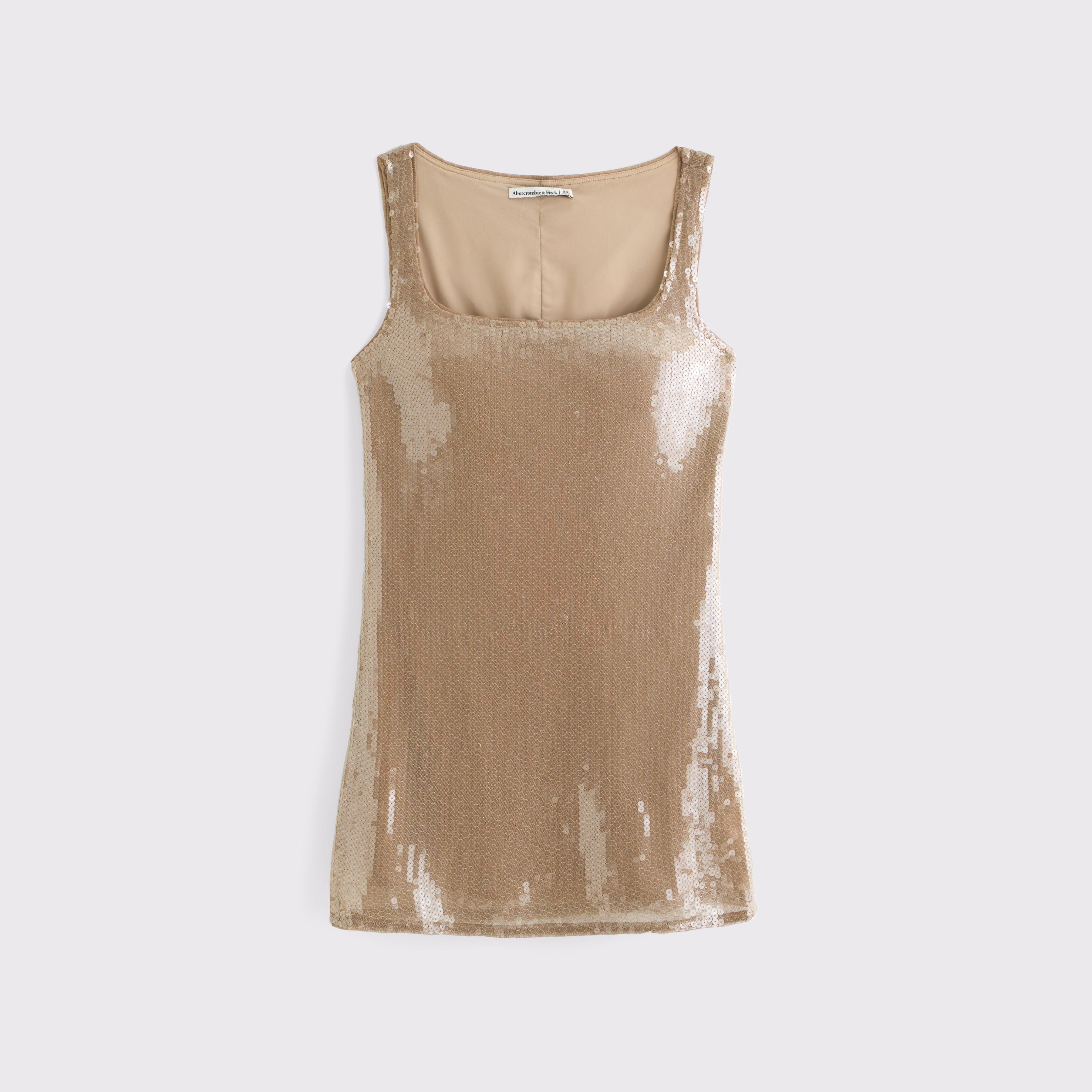 Sequin Squareneck Mini Dress Product Image