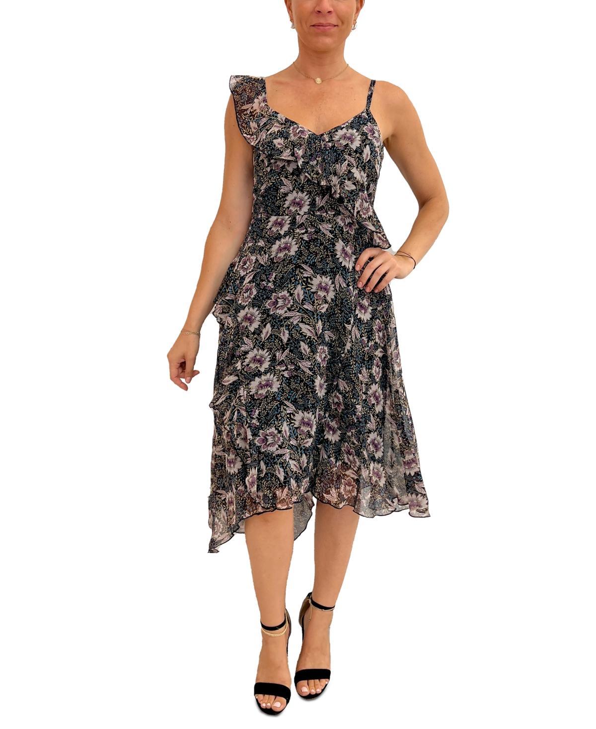 Sam Edelman Womens Country Paisley-Print Ruffle-Trim Dress Product Image