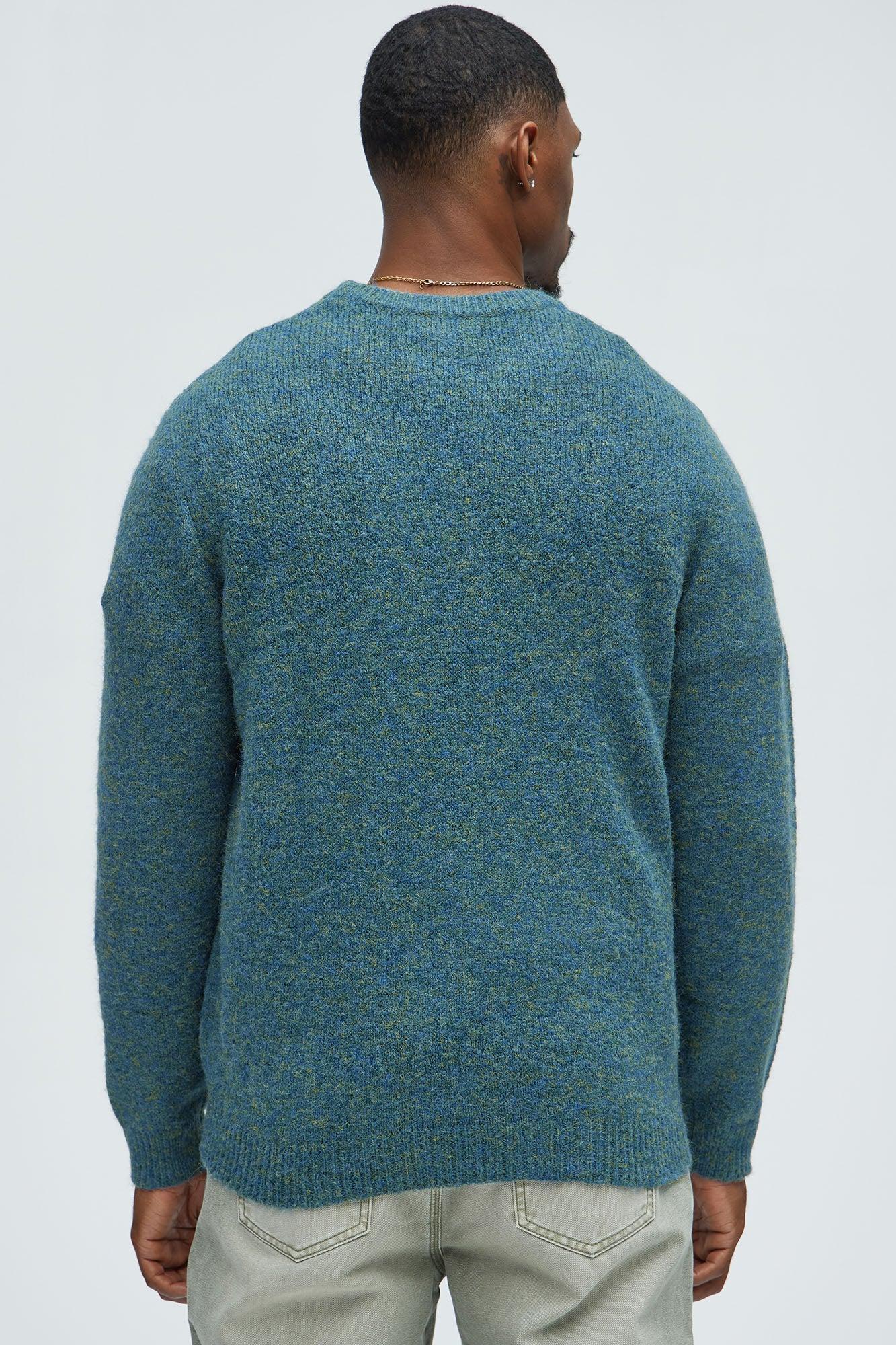 Not Afraid Crewneck Sweater - Blue/combo Product Image