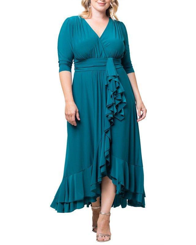 Veronica Ruffled Evening Gown - Plus Product Image