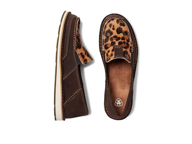 Ariat Cruiser (Chocolate Suede/Leopard Hair On) Women's Slip on Shoes Product Image