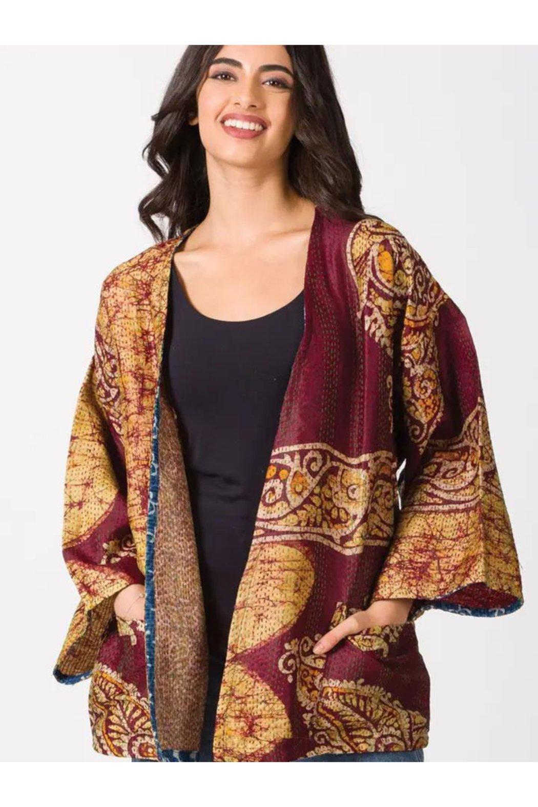 Silk Sari Kantha Kimono Product Image