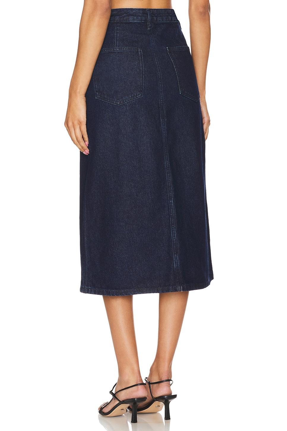 Denim Midi Skirt in Undone Wash WeWoreWhat Product Image