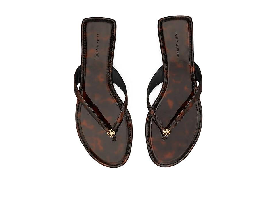 Tory Burch Classic Flip Flop (Tortoise Patent) Women's Sandals Product Image