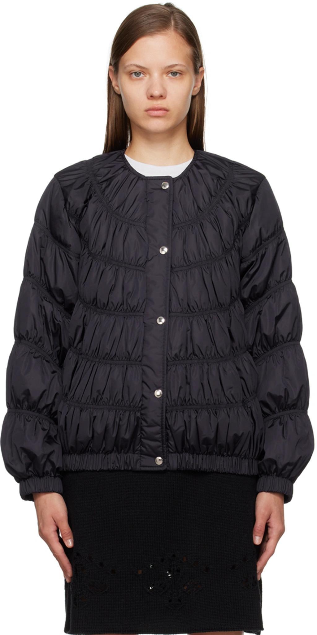 CHLOÉ Ruched Puffer Jacket In Abyss Blue Product Image