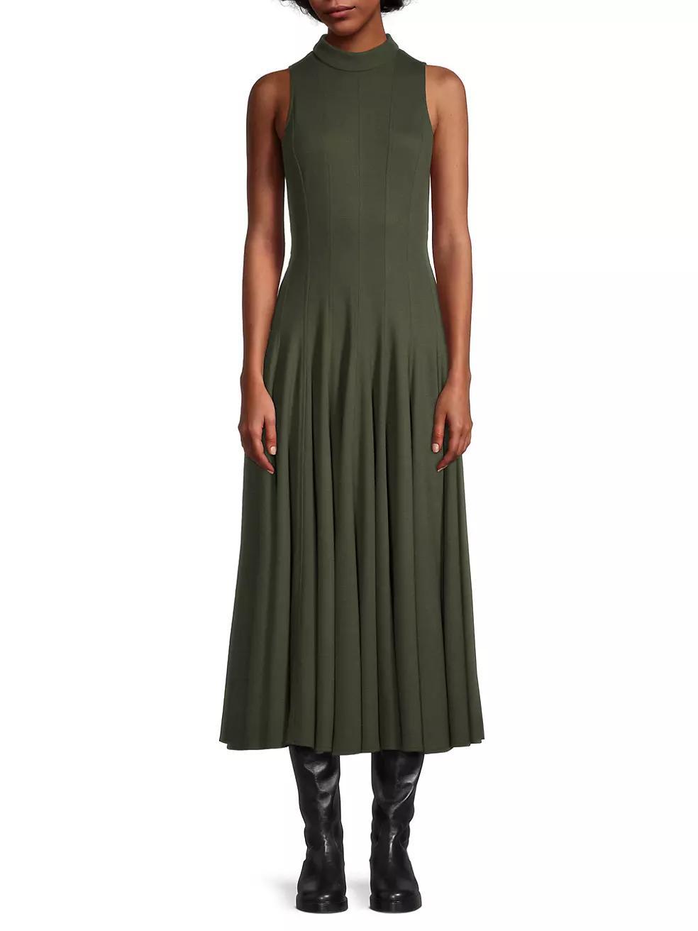 Sleeveless Ponte Midi-Dress Product Image