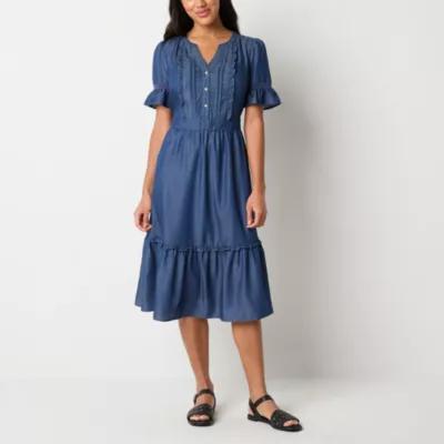 Frye and Co. Womens Short Sleeve Midi Sundress Product Image