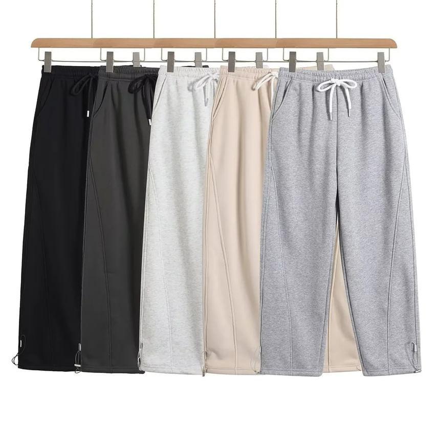 Mid Rise Plain Sweatpants Product Image