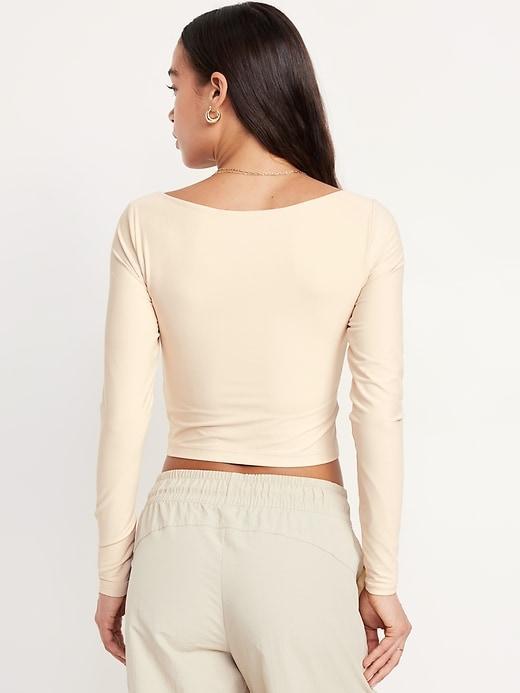 PowerSoft Long-Sleeve Crop Support Top Product Image