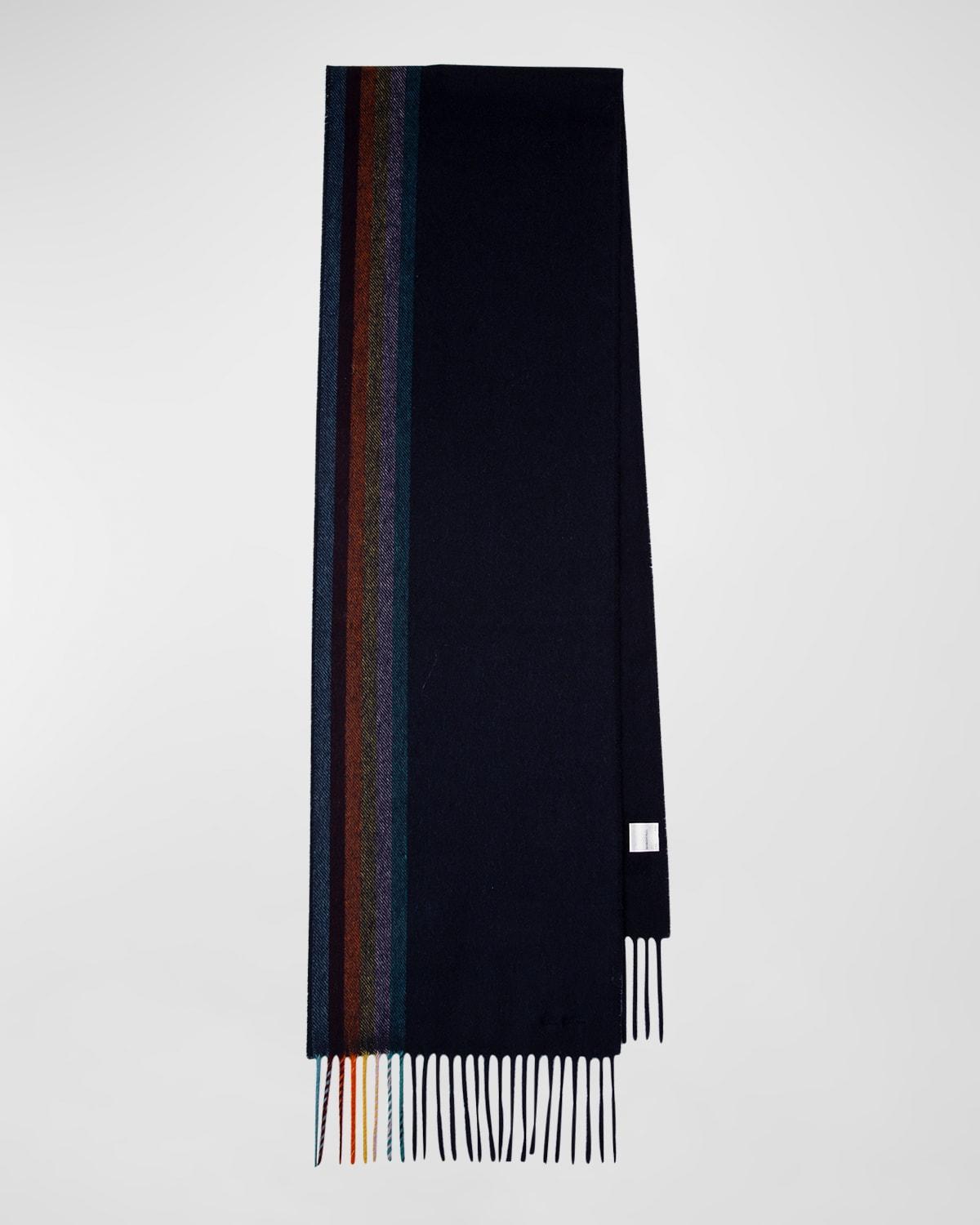 Mens Bright Stripe Cashmere Scarf Product Image