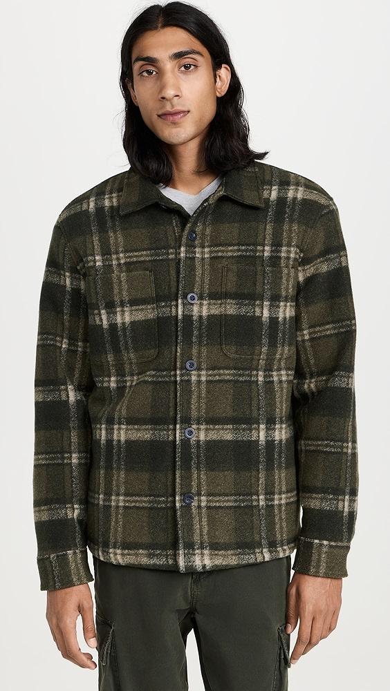 Vince Sherpa Lined Plaid Shirt Jacket | Shopbop Product Image