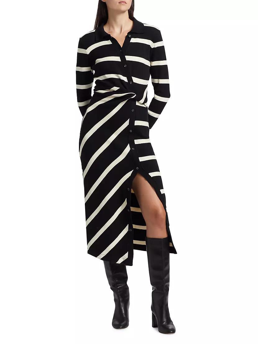 Ellicot Striped Midi-Dress Product Image