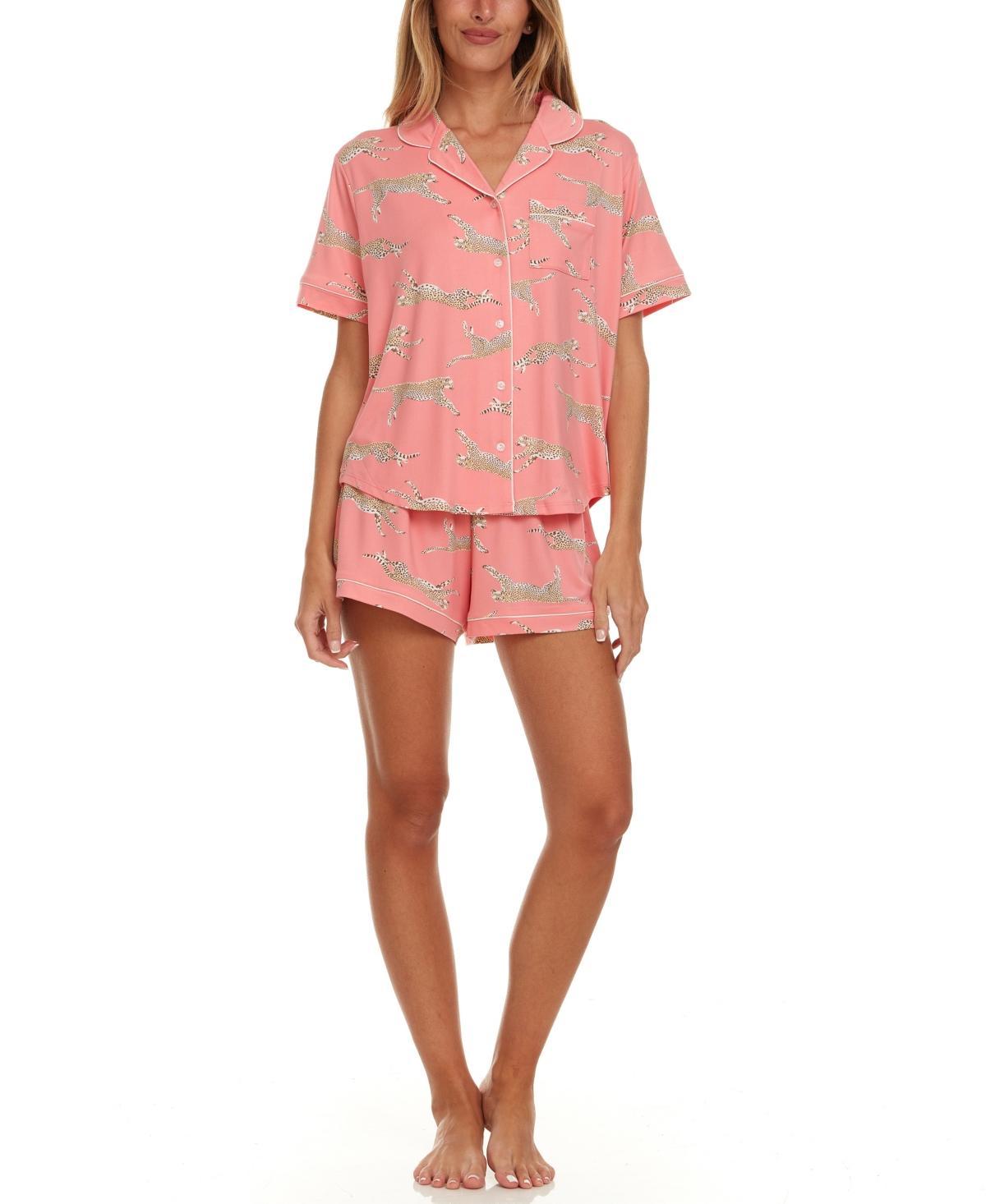 Flora by Flora Nikrooz Womens 2-Pc Gabriella Printed Shorty Pajamas Set Product Image