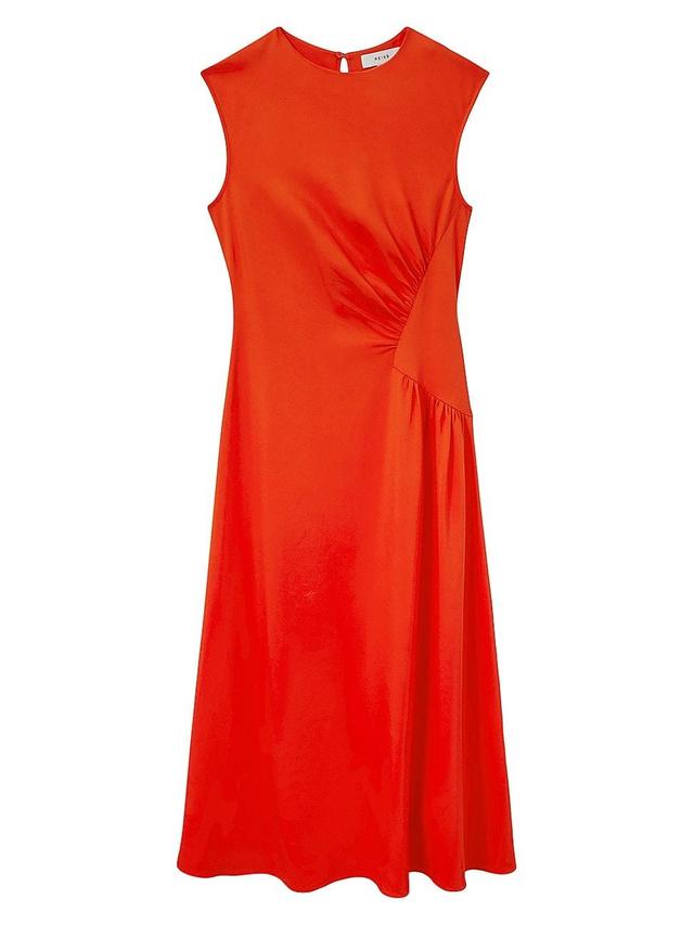 Womens Stacey Gathered-Side Midi-Dress Product Image