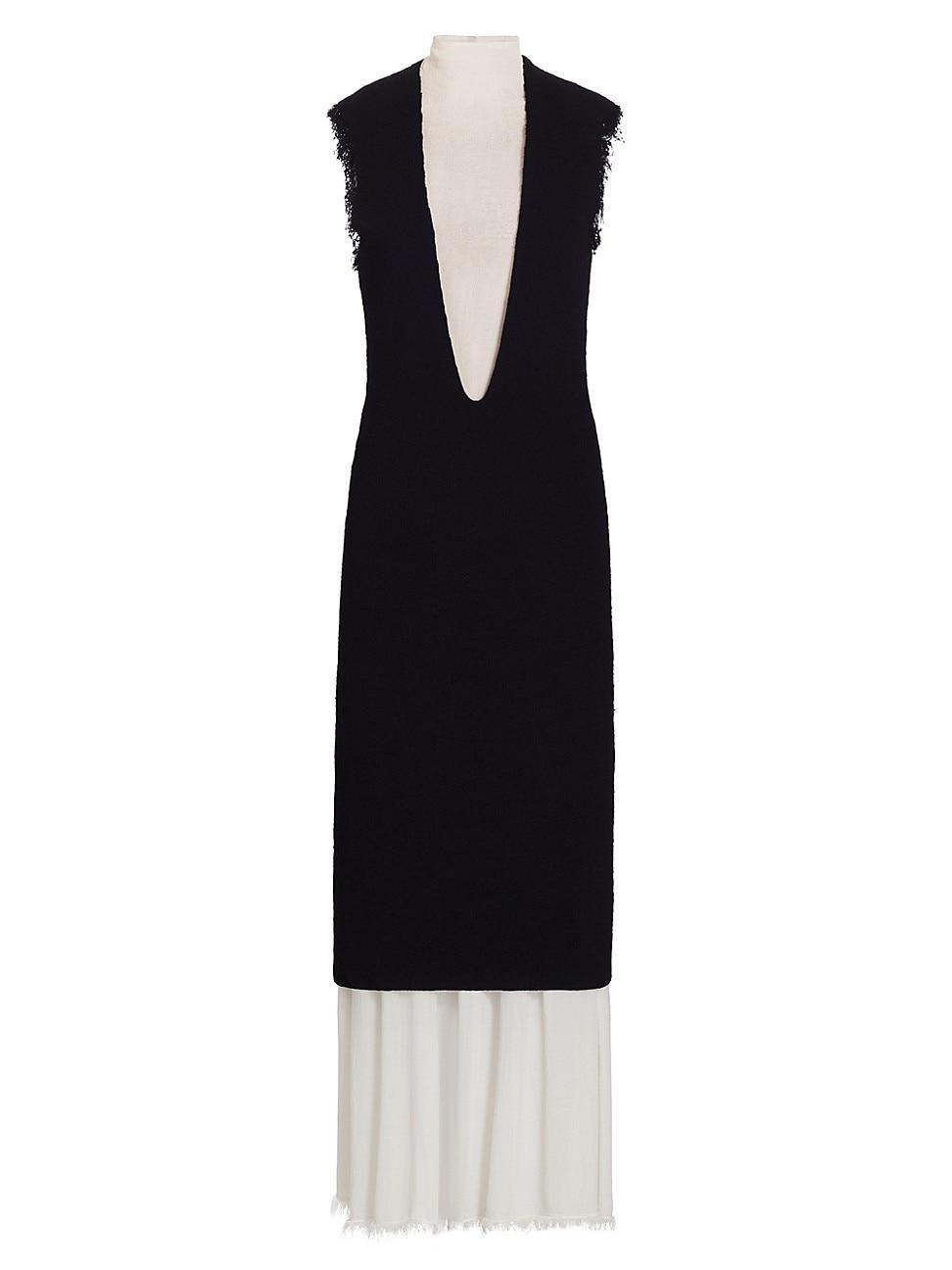 Womens Sleeveless Layered Midi-Dress Product Image