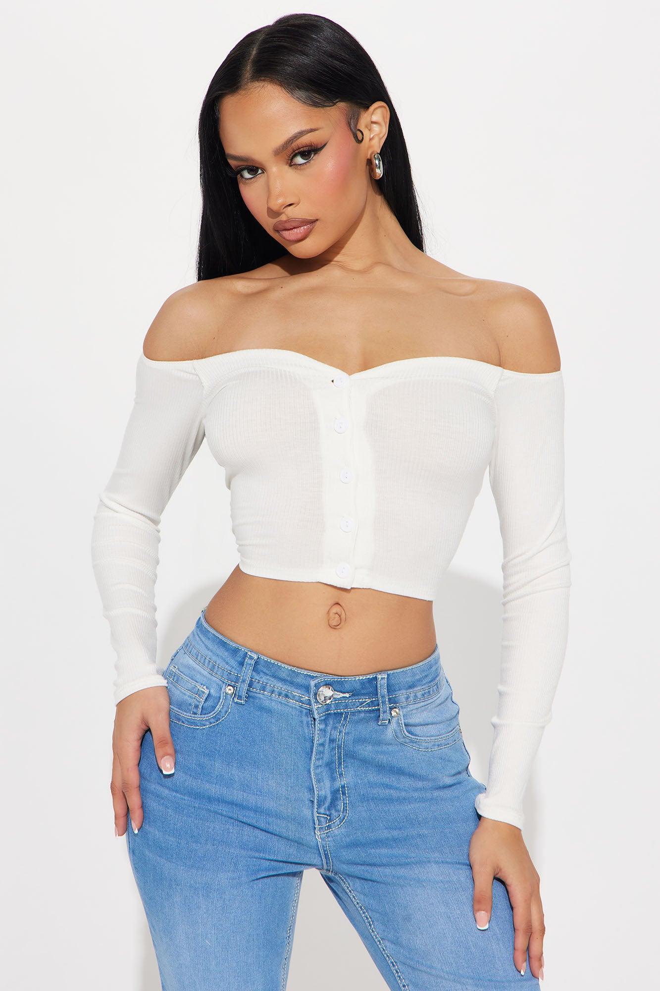 Talk That Talk Off Shoulder Top - Ivory Product Image