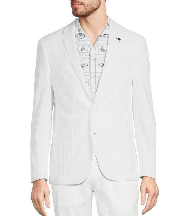 Murano Corsa Di Cavalli Derby Collection Slim Fit Stripe Seersucker Blazer Product Image