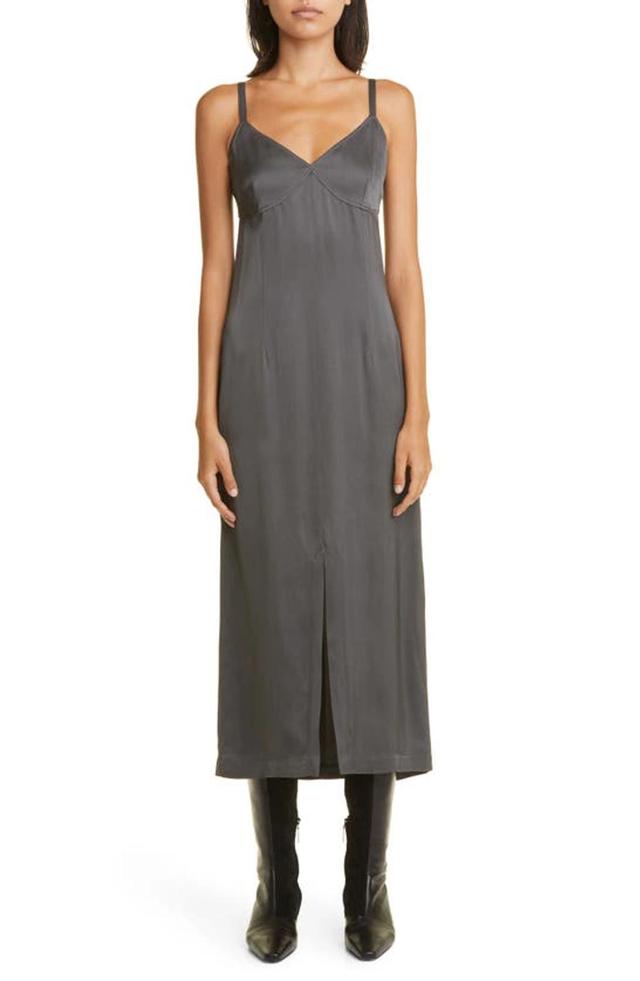 Front-split Crepe Cami Dress Lead Product Image