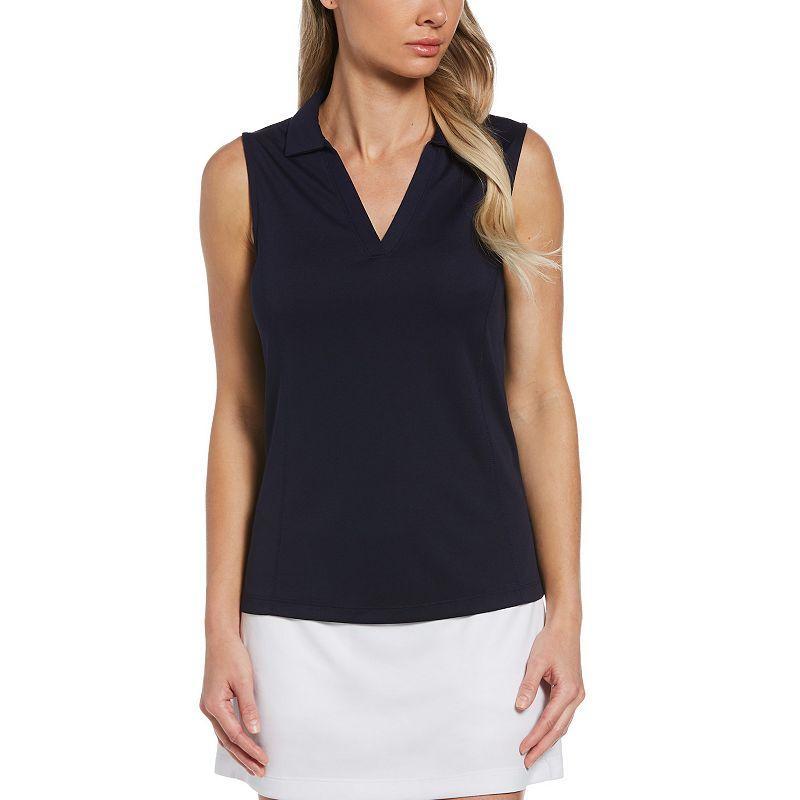 Womens Grand Slam Sleeveless Golf Polo Blue Product Image