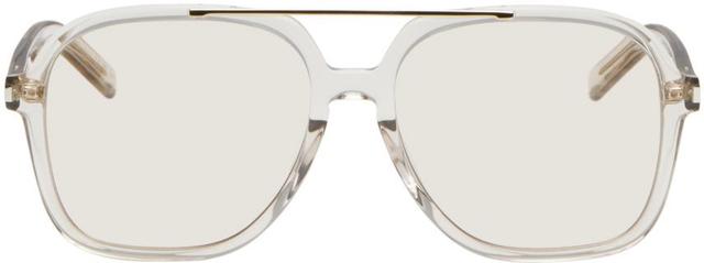 SAINT LAURENT Gray Sl 545 Glasses In 002 Trans Product Image