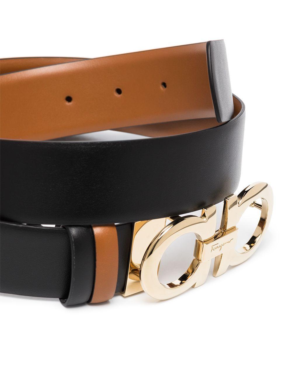 Gancini reversible leather belt Product Image