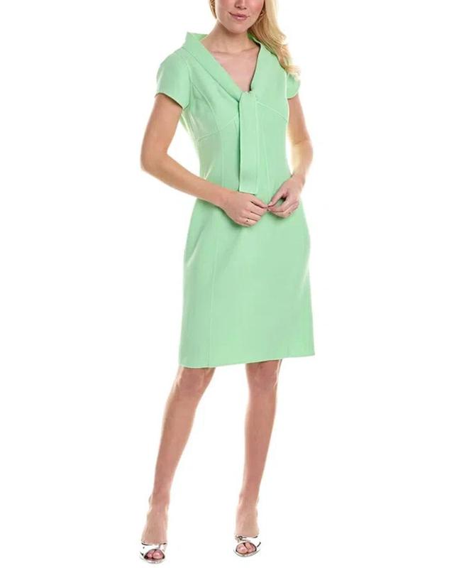 Pencil Wool-blend Dress In Green Product Image