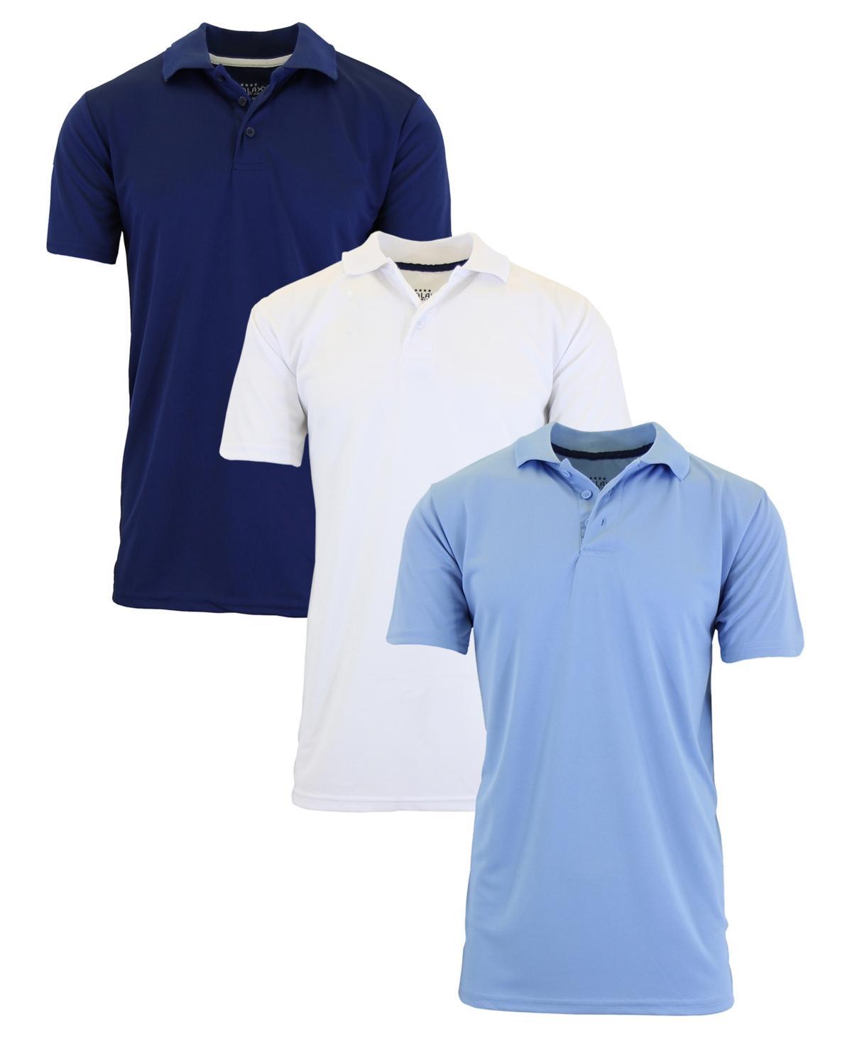 Galaxy By Harvic Mens Dry Fit Moisture-Wicking Polo Shirt, Pack of 3 Product Image