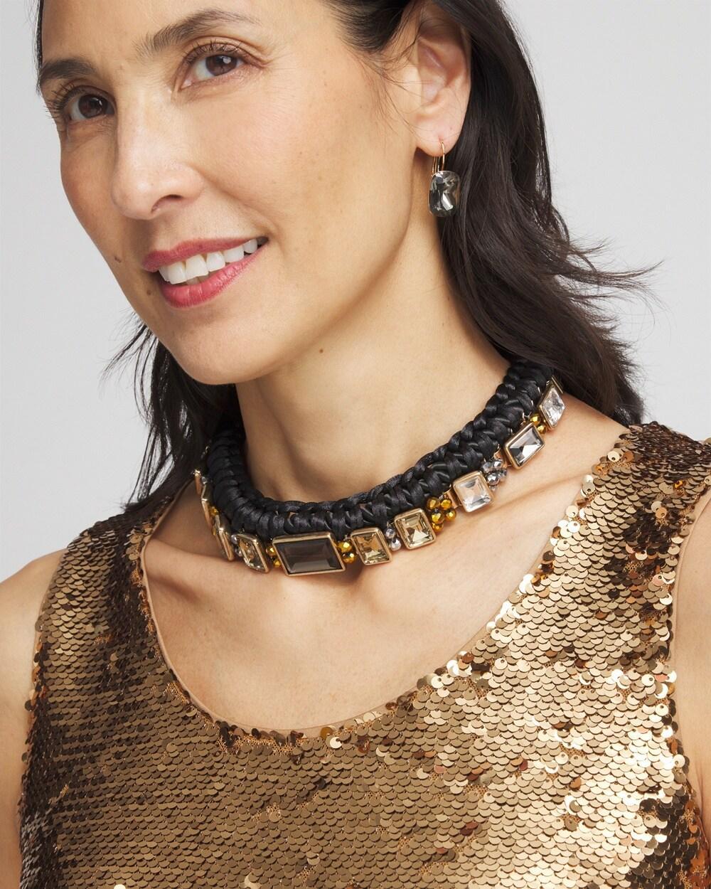 Embellished Braided Collar Necklace Product Image