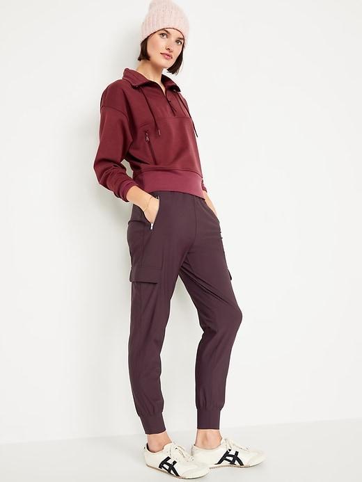 High-Waisted SleekTech Cargo Joggers Product Image