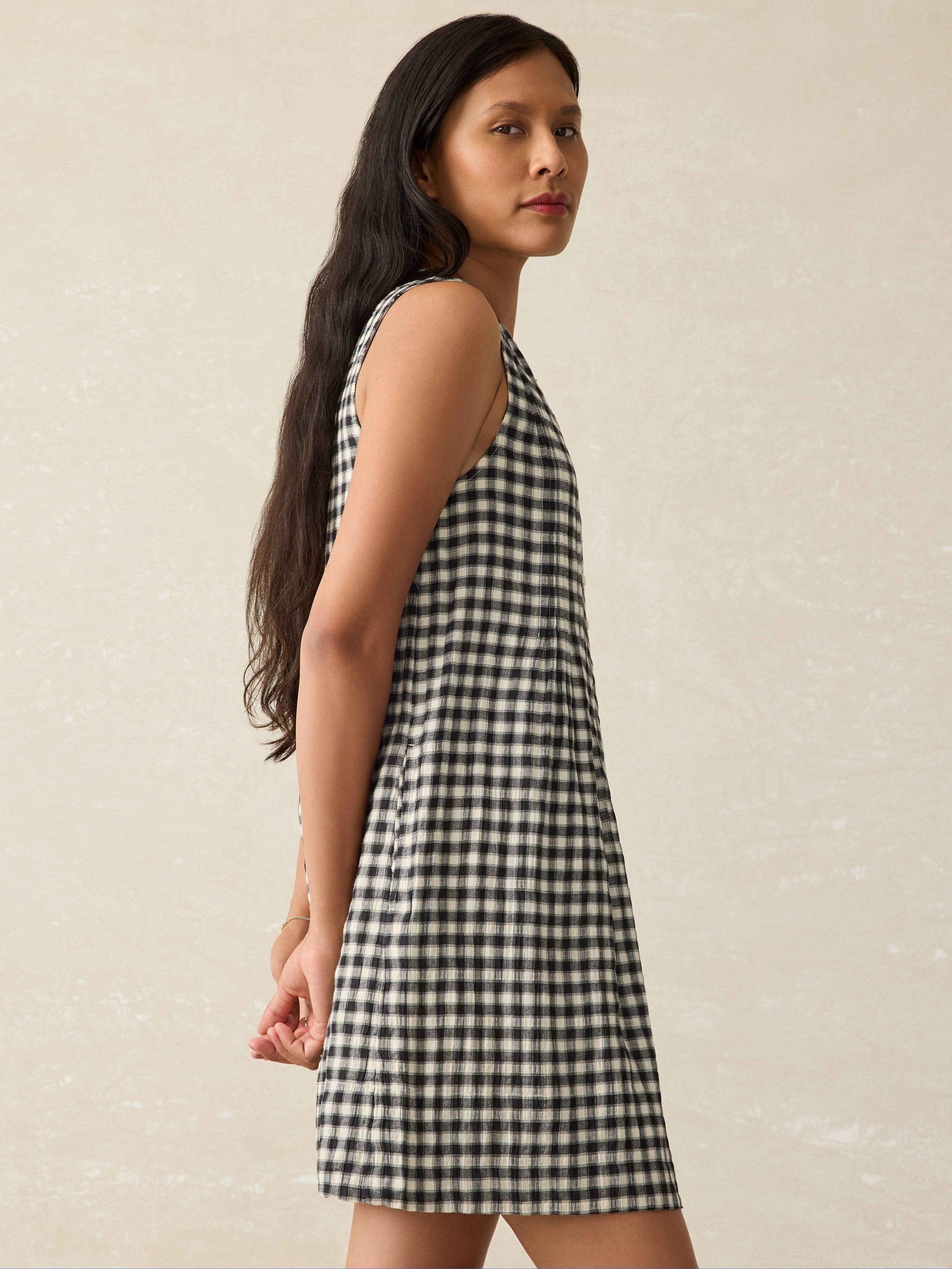 Isha Gingham Dress - Moonlit Gingham Female Product Image