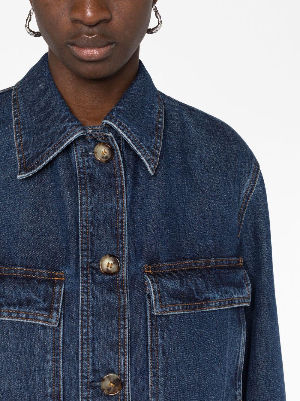 cropped denim jacket Product Image