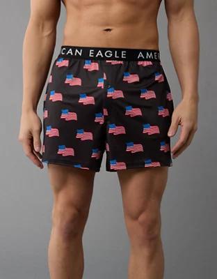 AEO Men's USA Flag Ultra Soft Pocket Boxer Short Product Image