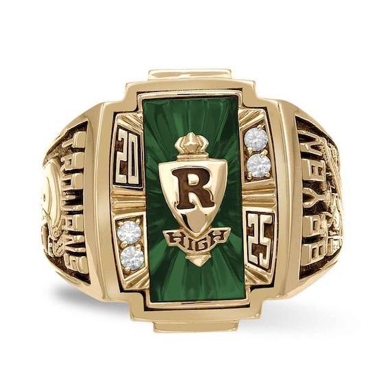 Men's High School Class Ring by ArtCarved (1 Stone) Product Image