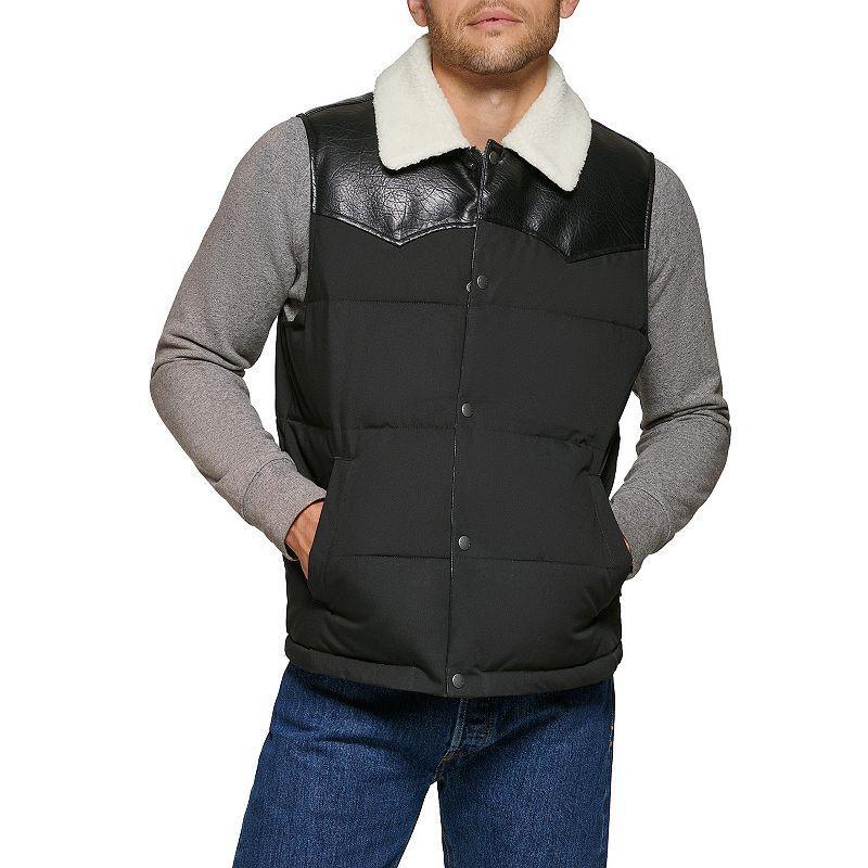 Mens Levis Out West Mixed Media Vest Black Product Image