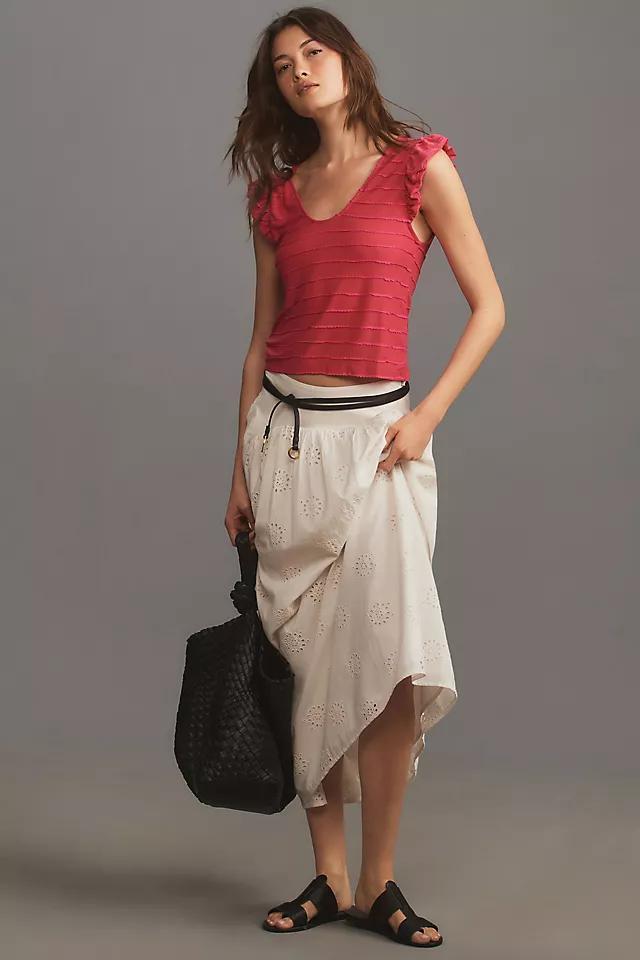 By Anthropologie Pom Pom Bubble-Sleeve Tank Product Image