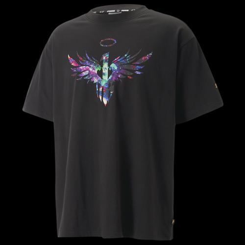 PUMA Mens PUMA Melo Be You T-Shirt - Mens Black/Multi Product Image