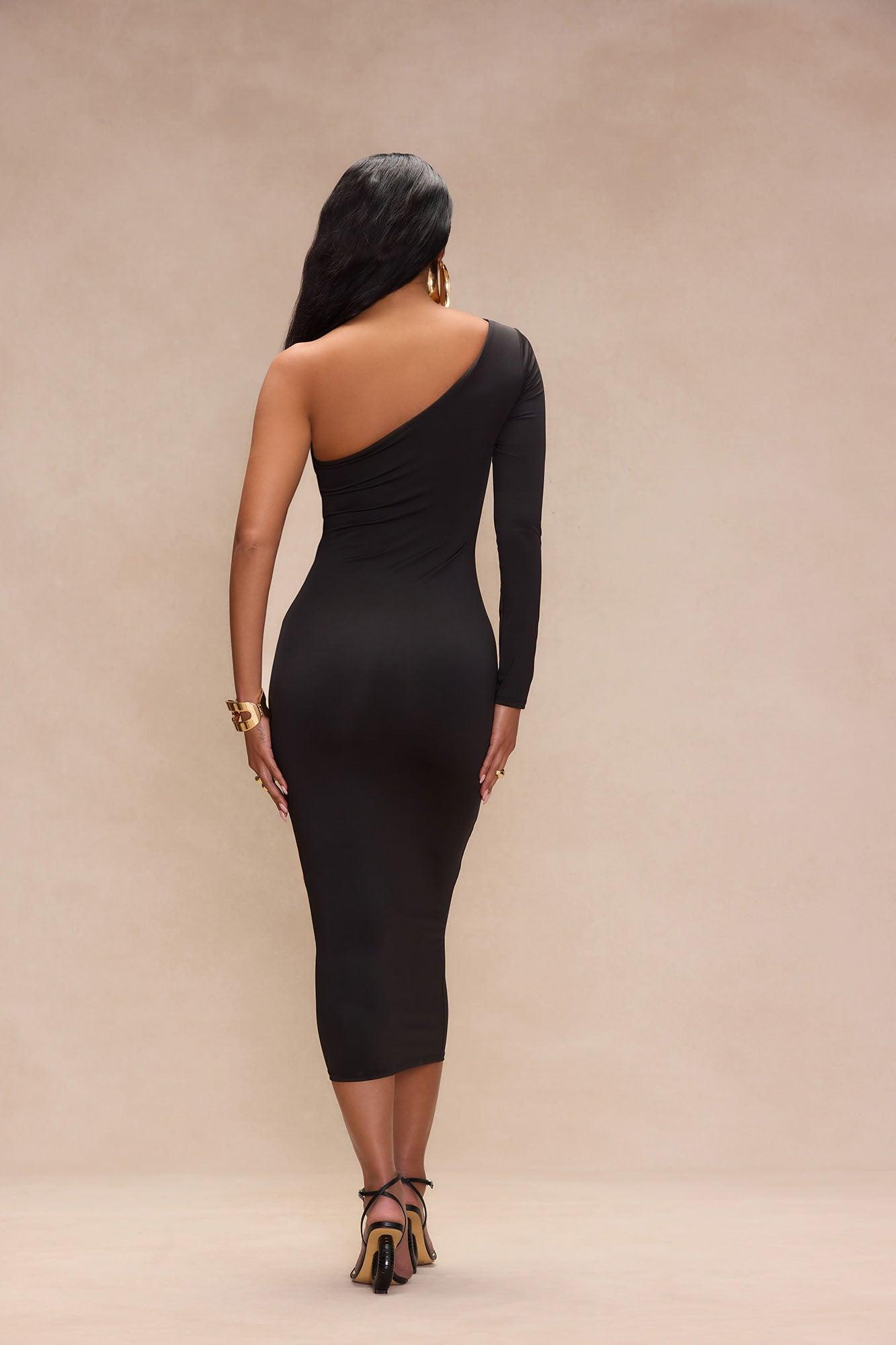 Clara Cut Out Midi Dress - Black Product Image