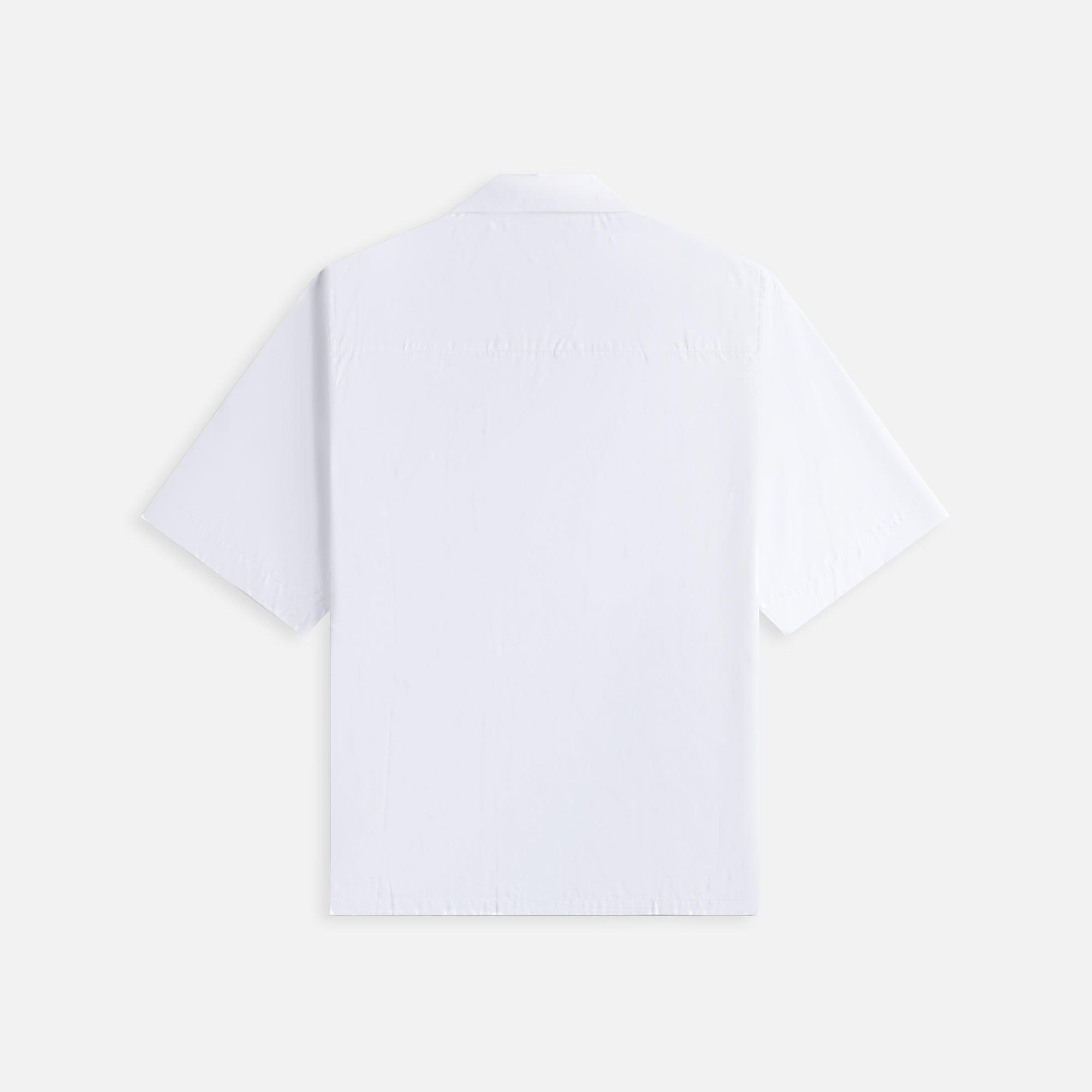 Marni Logo Organic Poplin Shirt with Peeping Marni Logo -  Lily White Male Product Image