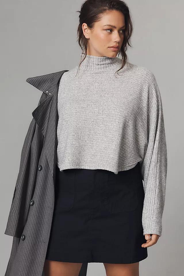 Pilcro Cozy Ribbed Turtleneck Batwing Pullover Product Image