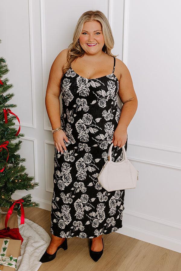 Chasin' You Floral Velvet Midi Curves Product Image