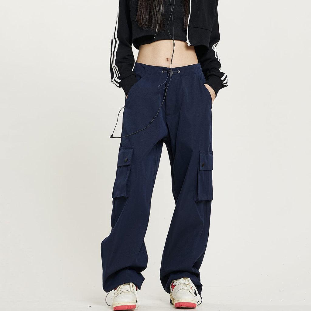 RTK (W) No. 1022 DRAWSTRING DRAPE WIDE CARGO PANTS Product Image