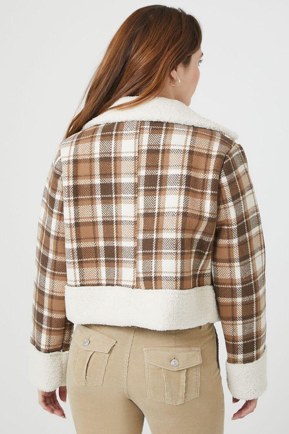 Plaid Cropped Trucker Jacket | Forever 21 Product Image